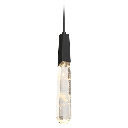 George Kovacs Lighting George Kovacs Drifting Droplets Coal LED Mini-Pendant Light with Abstract Shade P1283-66A-L
