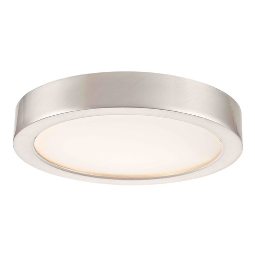 Design Classics Lighting Flat LED Light Surface Mount 6-Inch Round Satin Nickel 2700K 1077LM 6279-SN T16