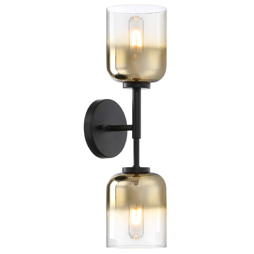 Designers Fountain Lighting Designers Fountain Gatsby Matte Black Vertical Bathroom Light D306M-2WS-MB