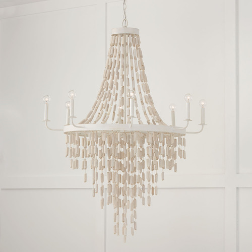 Capital Lighting Carissa 8-Light Chandelier in Organic White by Capital Lighting 447782OW