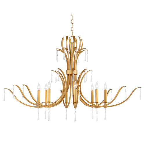 Quorum Lighting Majesty Gold Leaf Chandelier by Quorum Lighting 620-8-74