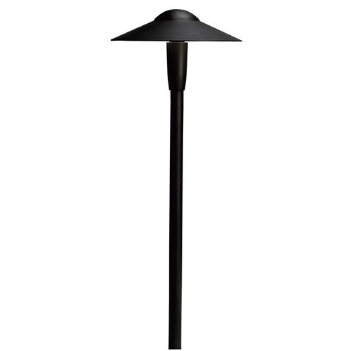Kichler Lighting 8-Inch Dome LED Path Light in Textured Black 3000K by Kichler Lighting 15810BKT30R