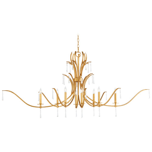 Quorum Lighting Majesty Gold Leaf Chandelier by Quorum Lighting 621-8-74