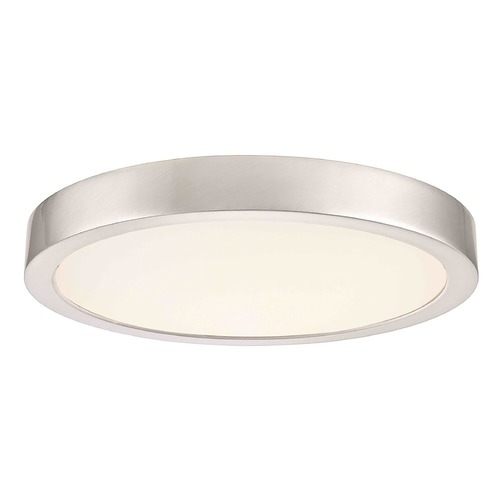 Design Classics Lighting Flat LED Light Surface Mount 8-Inch Round Satin Nickel 2700K 1199LM 8279-SN T16