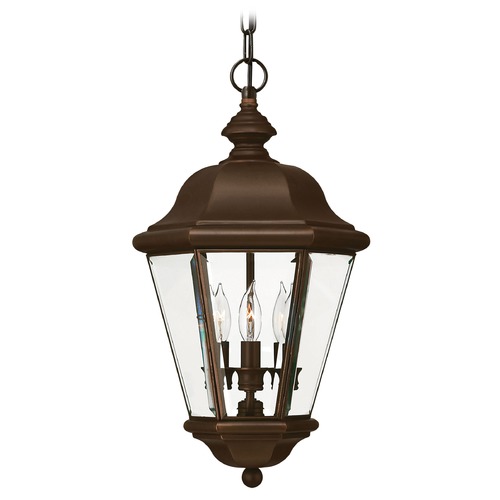 Hinkley Outdoor Hanging Light with Clear Glass in Copper Bronze by Hinkley Lighting 2422CB