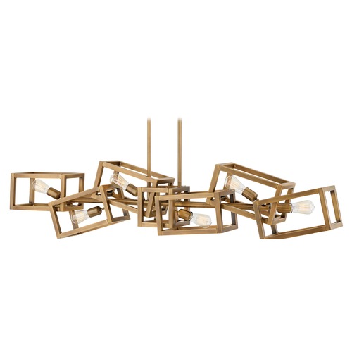 Fredrick Ramond Ensemble 62-Inch Linear Chandelier in Bronze by Fredrick Ramond FR42446BBZ