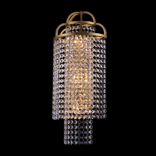 Allegri Lighting Allegri Crystal Torta True Brass Sconce 039821-062-FR001