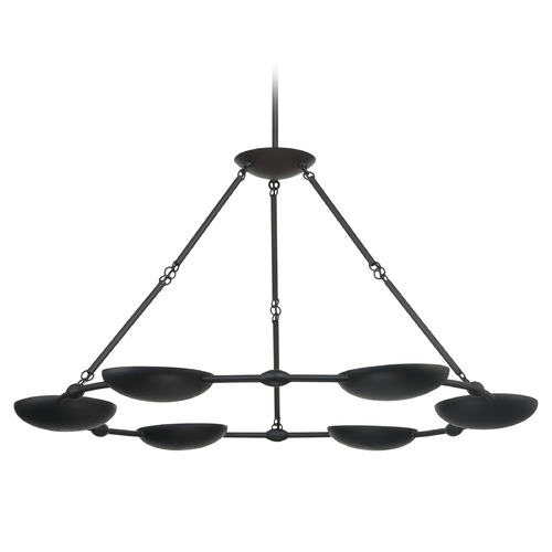 George Kovacs Lighting George Kovacs Undertas Textured Coal Black Chandelier P1316-076