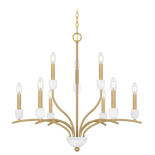 Quoizel Lighting Quoizel Lighting Frida Aged Brass & White Onyx Chandelier FRI5032AB