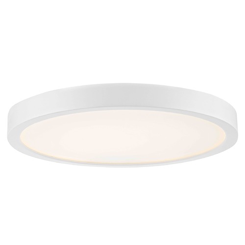 Design Classics Lighting Flat LED Light Surface Mount 10-Inch Round White 2700K 1511LM 10279-WH T16