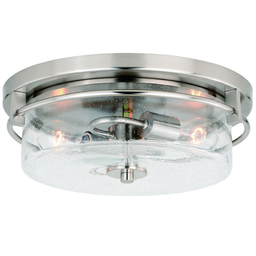 Vaxcel Lighting Vaxcel Lighting Addison Satin Nickel Flushmount Light C0169