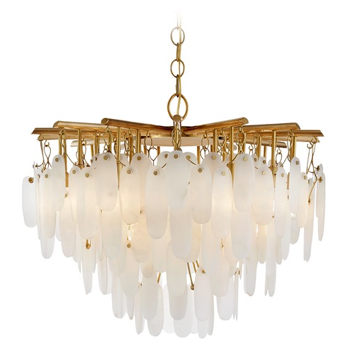Visual Comfort Signature Collection Chapman & Myers Cora Waterfall Chandelier in Brass by Visual Comfort Signature CHC5910ABALB
