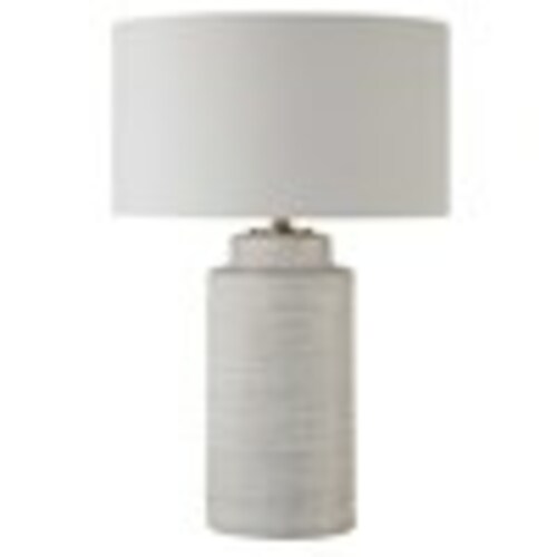Uttermost Lighting The Uttermost Company Crimp Ivory & Brass Table Lamp with Drum Shade 30419