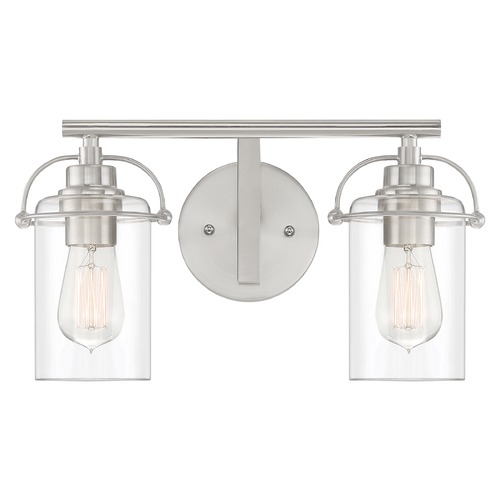 Quoizel Lighting Emerson Brushed Nickel 2-Light Bathroom Light by Quoizel Lighting EMR8602BN