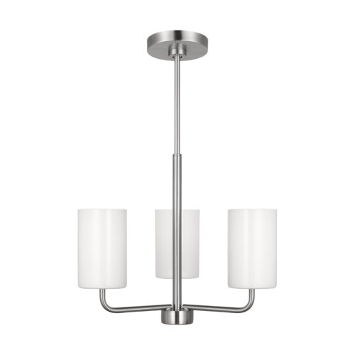 Generation Lighting Rhett Small Chandelier in Brushed Steel by Generation Lighting GLC1003BS