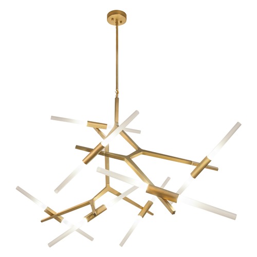 Avenue Lighting Modern 14-Light LED Chandelier in Brushed Brass HF8060-14-BB