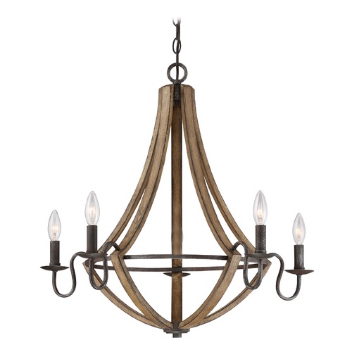 Quoizel Lighting Shire 26.50-Inch Chandelier in Rustic Black by Quoizel Lighting SHR5005RK