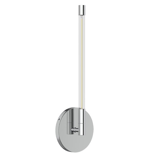 Kuzco Lighting Motif 15-Inch LED Wall Sconce in Chrome with Clear Refractive Cylinder by Kuzco Lighting WS74114-CH