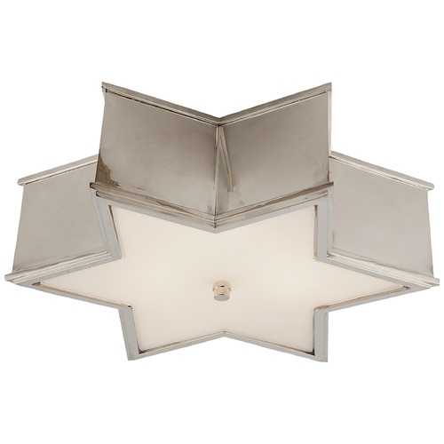 Visual Comfort Signature Collection Alexa Hampton Sophia Flush Mount in Nickel by Visual Comfort Signature AH4017PNFG