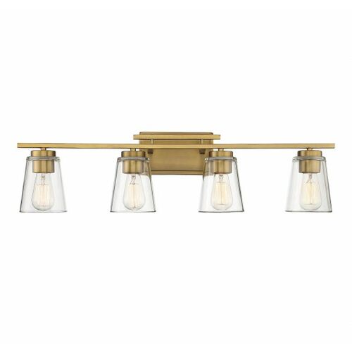 Savoy House Calhoun 32-Inch Warm Brass Bathroom Light by Savoy House 8-1020-4-322