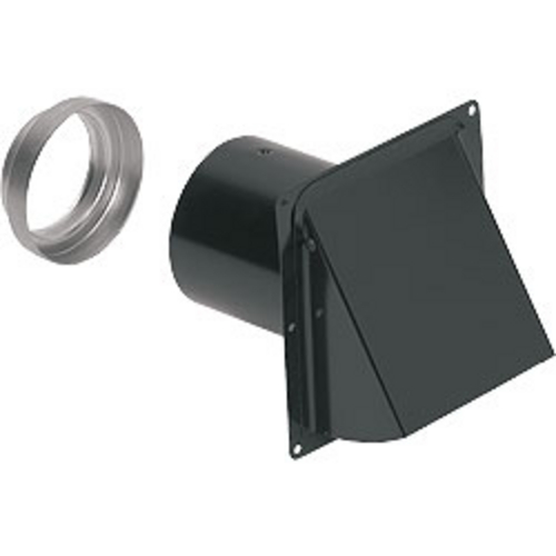 NuTone Broan NuTone Steel Wall Cap for 3- and 4-Inch Round Duct UN 885BL