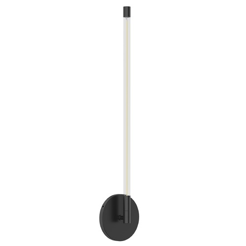 Kuzco Lighting Motif 22.5-Inch LED Wall Sconce in Black with Refractive Cylinder by Kuzco Lighting WS74122-BK