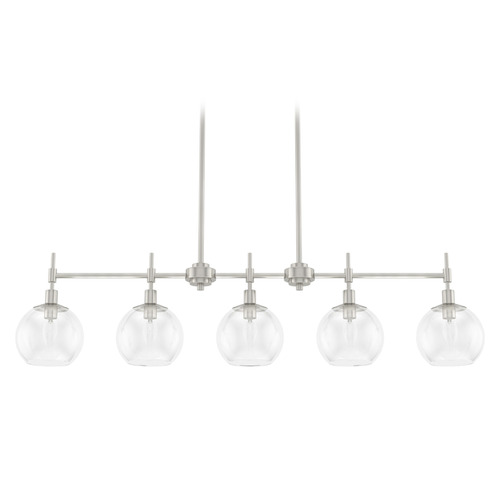 Hunter Fan Company Hunter Fan Company Xidane Brushed Nickel Island Light with Globe Shade 19748