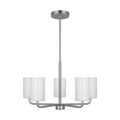 Generation Lighting Rhett Medium Chandelier in Brushed Steel by Generation Lighting GLC1015BS