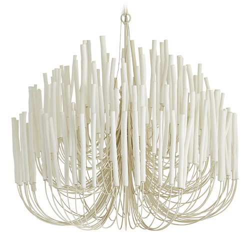 Arteriors Home Lighting Tilda Large Chandelier in Whitewash Wood & White by Arteriors Home 89100