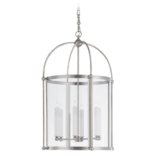 Visual Comfort Signature Collection Chapman & Myers Riverside Lantern in Polished Nickel by Visual Comfort Signature CHC3451PNCG