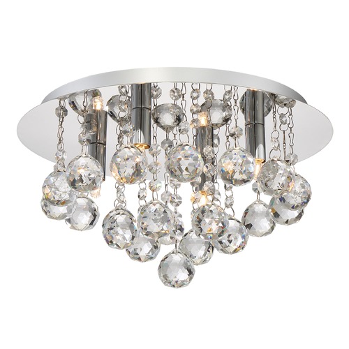 Quoizel Lighting Bordeaux with Clear Crystal Polished Chrome Flush Mount by Quoizel Lighting BRX1614C