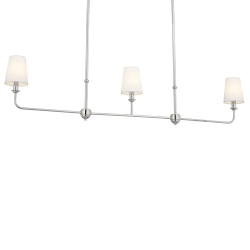 Kichler Lighting Pallas 3-Light Linear Chandelier in Polished Nickel by Kichler 52519PN