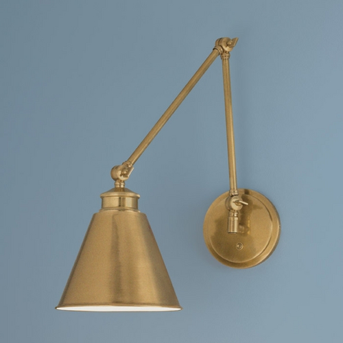 Norwell Lighting Aidan Aged Brass Swing Arm Lamp 8475-AG-MS