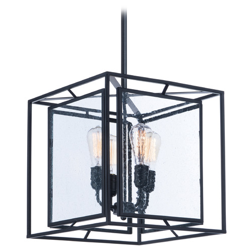 Maxim Lighting Maxim Lighting Era Black LED Pendant Light with Square Shade 21675CDBK/BUL