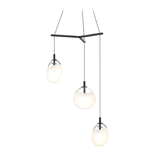 Sonneman Lighting Cantina LED Multi-Light Pendant Black by Sonneman Lighting 2995.25W-SML