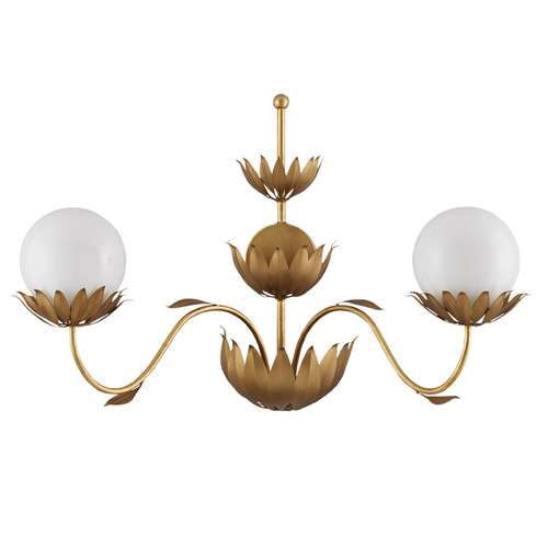 Currey and Company Lighting Currey and Company Tom Caldwell Mirasole Gold Leaf / Gold Sconce 5000-0231