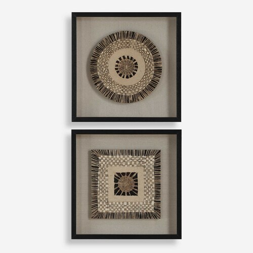 Uttermost Lighting The Uttermost Company Grace Feyock Intertwine Beige Wall Art Set of 2 04367
