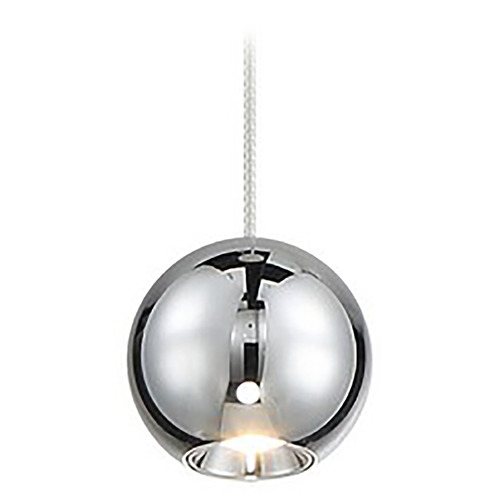 George Kovacs Lighting George Kovacs Itty Chrome LED Mini-Pendant Light with Globe Shade P1460-077-L