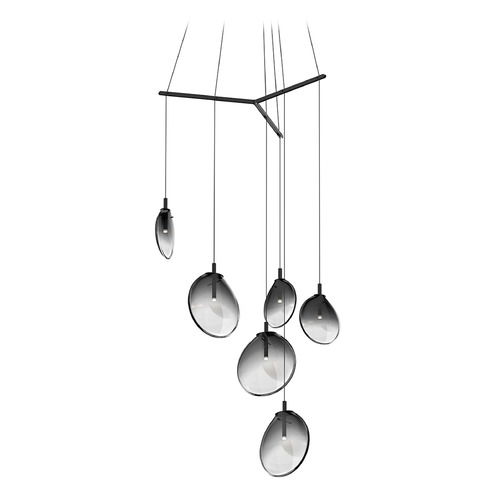 Sonneman Lighting Cantina LED Multi-Light Pendant Black by Sonneman Lighting 2996.25K