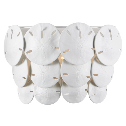 Currey and Company Lighting Currey and Company Marjorie Skouras Tulum Sugar White / White Sconce 5000-0234