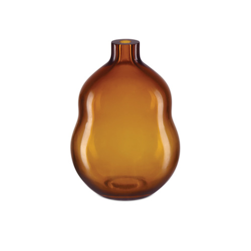 Currey and Company Lighting Peking Double Gourd Vase in Amber & Gold by Currey & Company 1200-0919