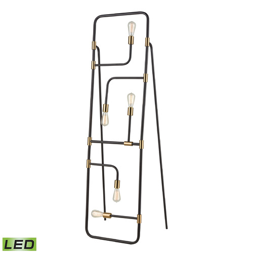 Elk Lighting Elk Lighting Think Tank Black & Aged Brass LED Floor Lamp D3551-LED