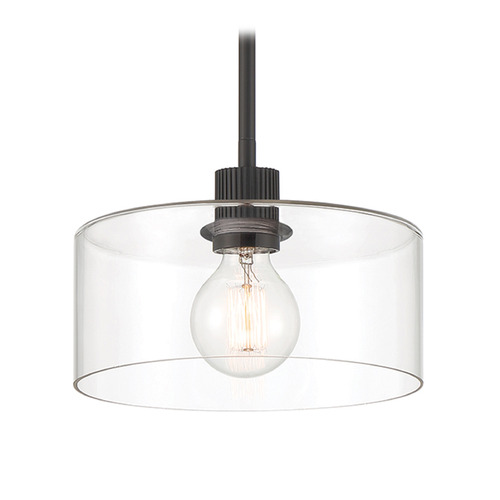 Designers Fountain Lighting Designers Fountain Vibrato Matte Black Mini-Pendant Light with Drum Shade D285M-9P-MB