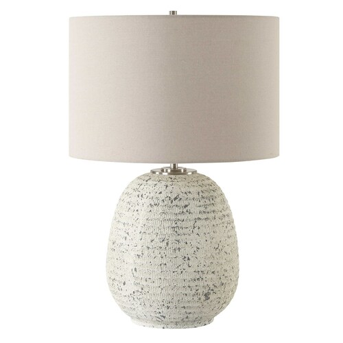 Uttermost Lighting The Uttermost Company Danala Ivory & Brushed Nickel Table Lamp with Drum Shade 30368-1