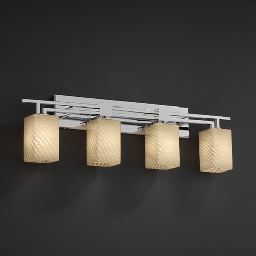 Justice Design Group Fusion Collection Bathroom Light by Justice Design Group FSN-8704-15-WEVE-CROM