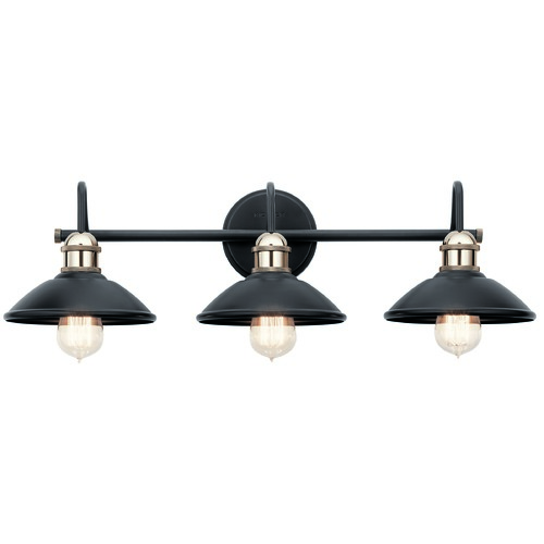 Kichler Lighting Clyde 26.50-Inch Black Vanity Light by Kichler Lighting 45945BK