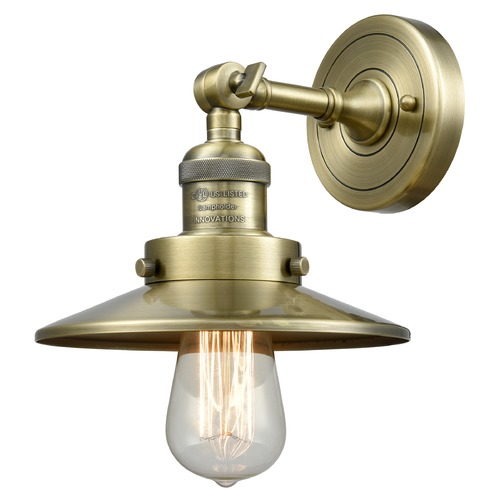 Innovations Lighting Railroad Antique Brass Sconce by Innovations Lighting 203-AB-M4