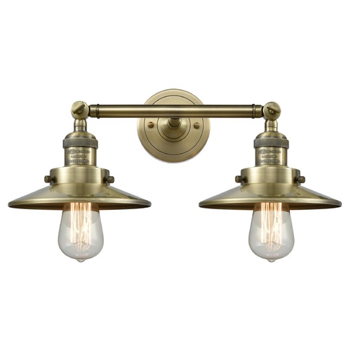 Innovations Lighting Railroad Antique Brass Bathroom Light by Innovations Lighting 208-AB-M4
