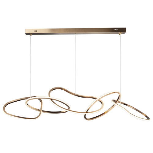 ET2 Lighting Unity 5-Light LED Pendant in Brushed Champagne by ET2 Lighting E24616-BCN