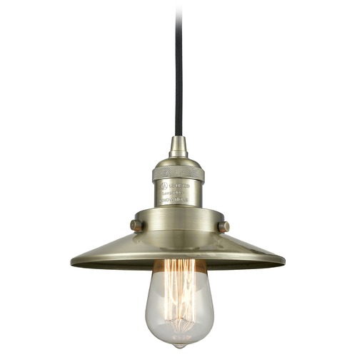 Innovations Lighting Railroad Antique Brass Mini Pendant by Innovations Lighting 201C-AB-M4